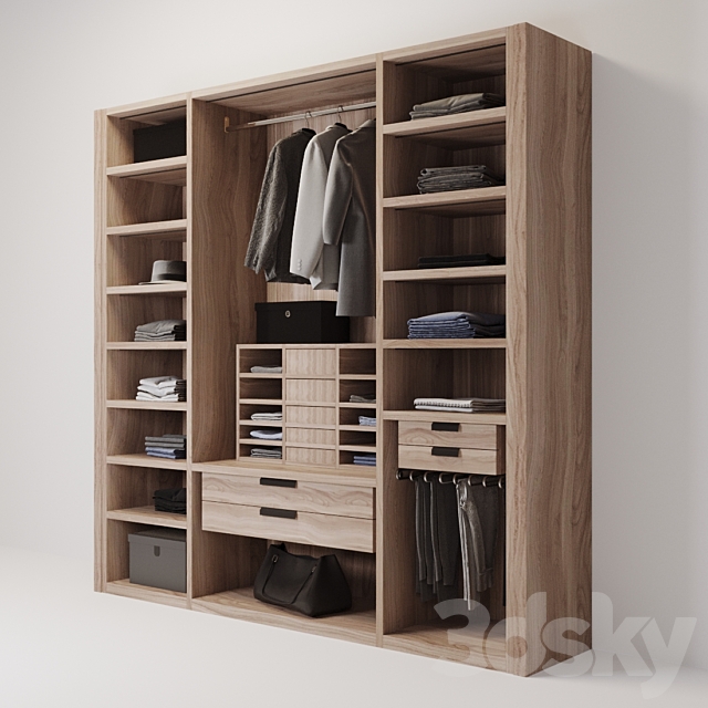 Poliform wardrobe 3DS Max Model - thumbnail 3