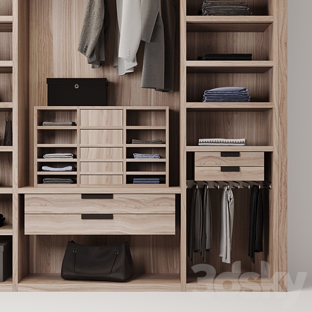 Poliform wardrobe 3DS Max Model - thumbnail 4