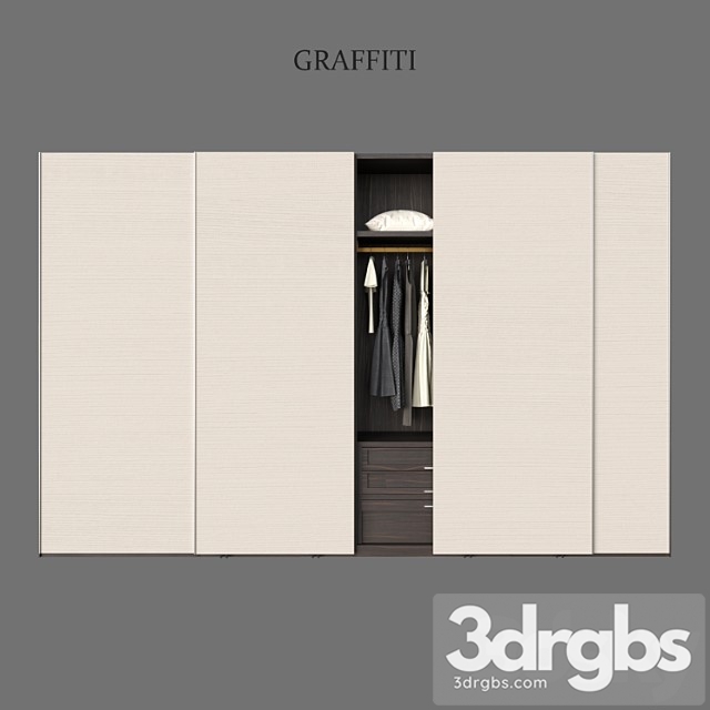 Poliform wardrobes armadi graffiti 2 3dsmax Download - thumbnail 1