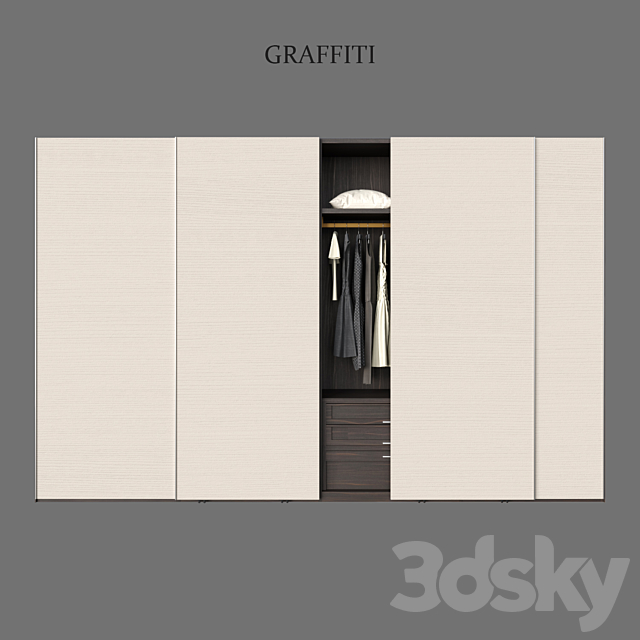 Poliform wardrobes armadi graffiti 2 3DSMax File - thumbnail 1