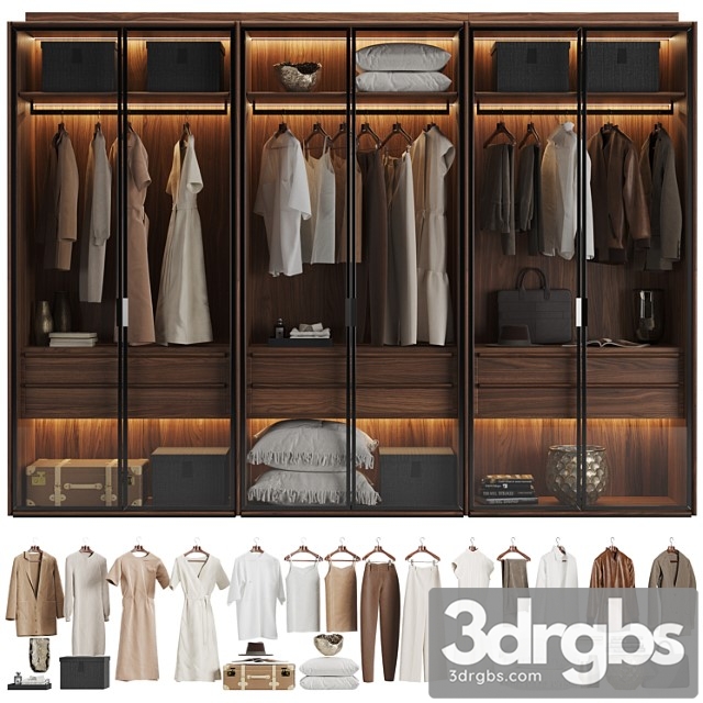 Porada my suite glass doors wardrobe - thumbnail 1