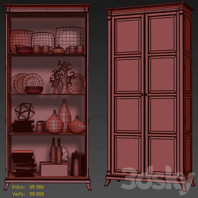 Quinn. Cabinet _ showcase by Hickory White 3DSMax File - thumbnail 5