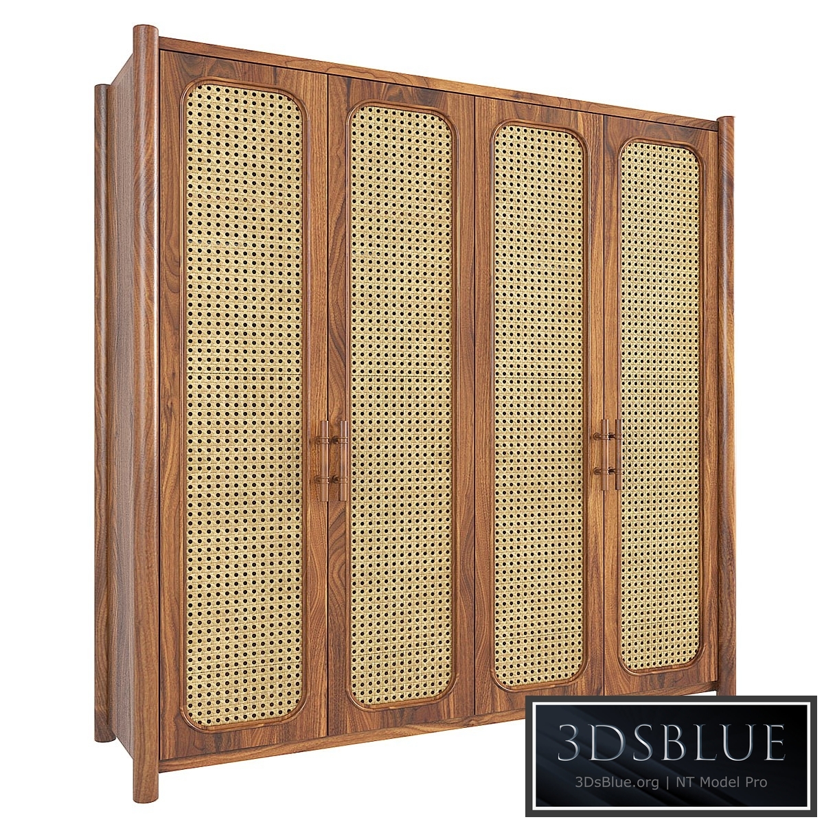 Rattan Wardrobe 1 3DS Max - thumbnail 3