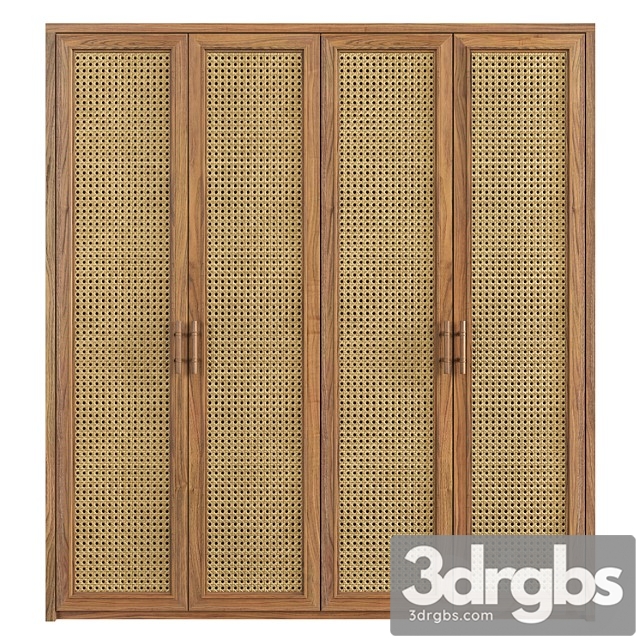 Rattan wardrobe - thumbnail 1