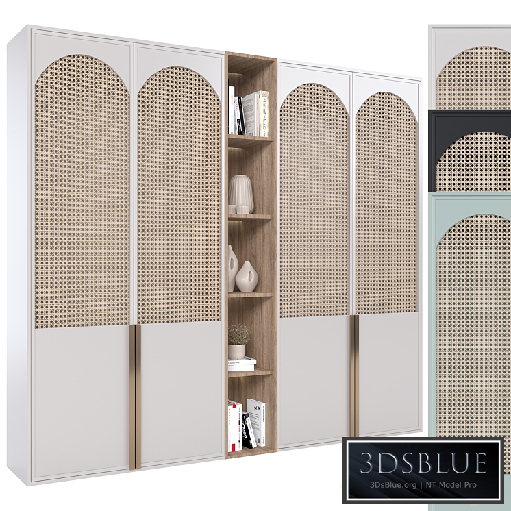 Rattan wardrobe furniture 02 3DS Max - thumbnail 3