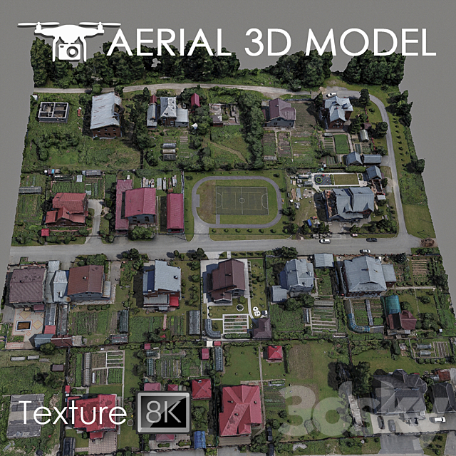 Residential area 83 3DSMax File - thumbnail 1