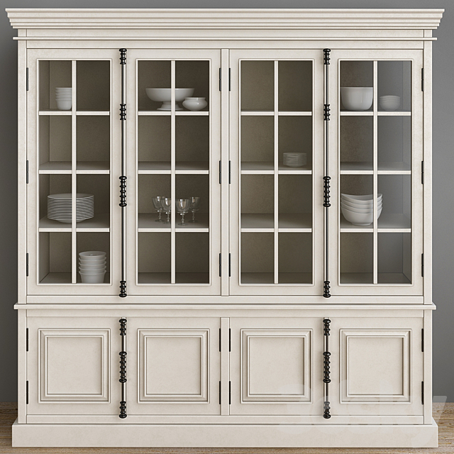 Restoration hardware hutch dining room 3DSMax File - thumbnail 1