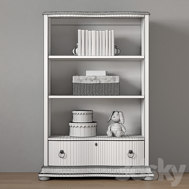 Rh bookcase 3ds Max - thumbnail 3