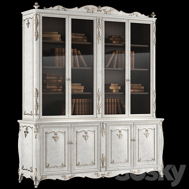 roberto giovannini bookcases art 1270 and 1274 3ds Max - thumbnail 1