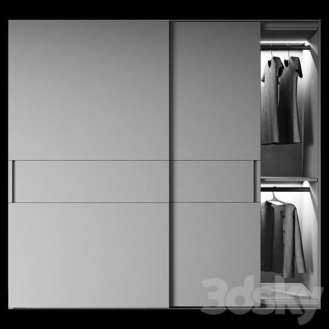 Rosseto Armobil Share wardrobe 2 3DS Max Model - thumbnail 3