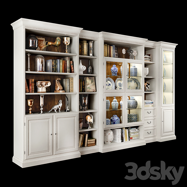 Selva arena bookshelf 3DS Max Model - thumbnail 2