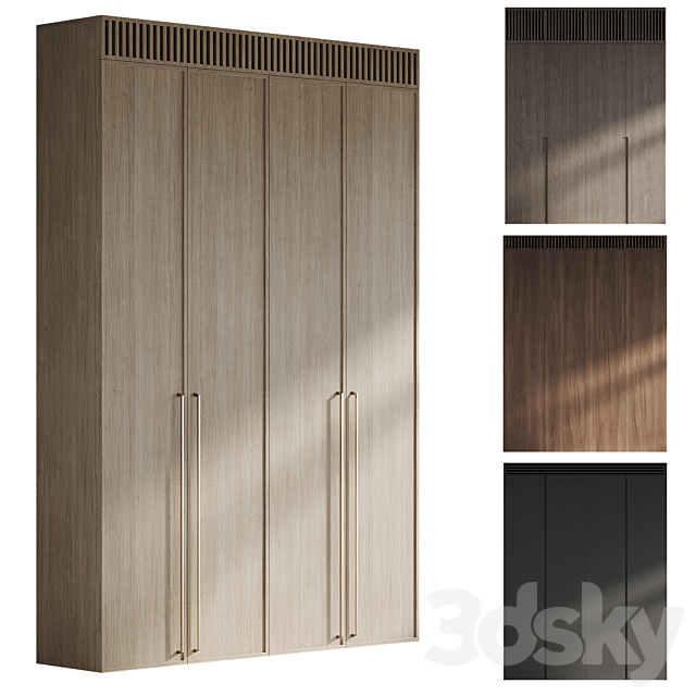 Set of wardrobe cabinets with ventilation grille 3ds Max - thumbnail 1