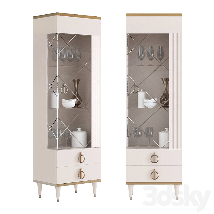 Showcase cabinet from the Rimini Solo collection 3DS Max - thumbnail 1