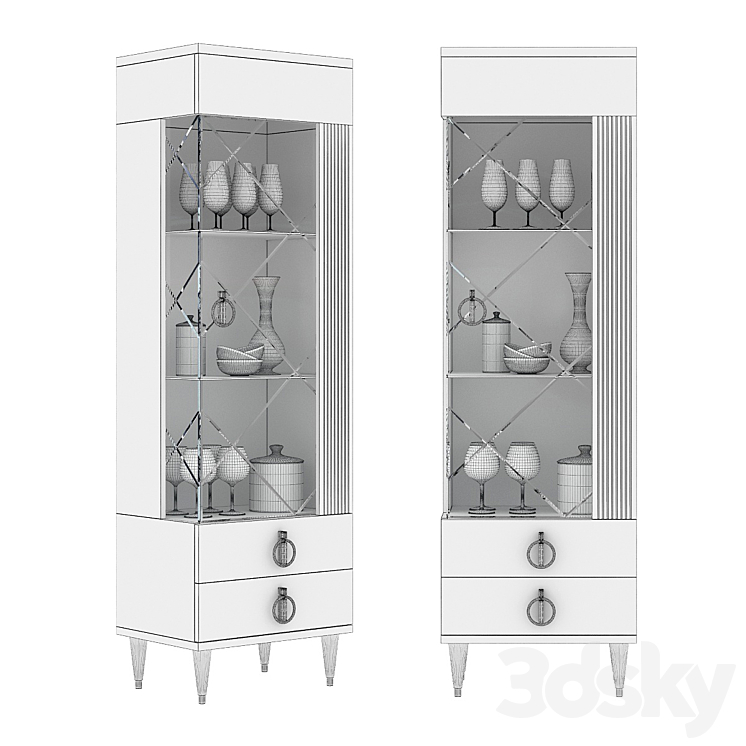 Showcase cabinet from the Rimini Solo collection 3DS Max - thumbnail 2