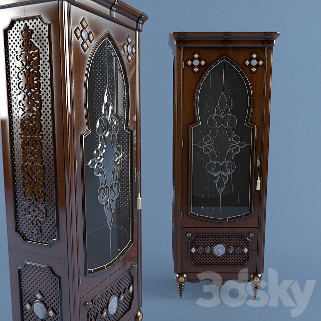 Showcase-foam in Oriental style 3ds Max - thumbnail 1