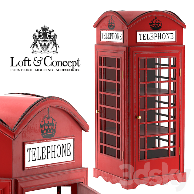 SHOWCASE LONDON TELEPHONE BOX 3DSMax File - thumbnail 1