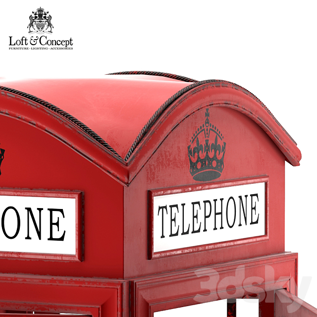 SHOWCASE LONDON TELEPHONE BOX 3DSMax File - thumbnail 3