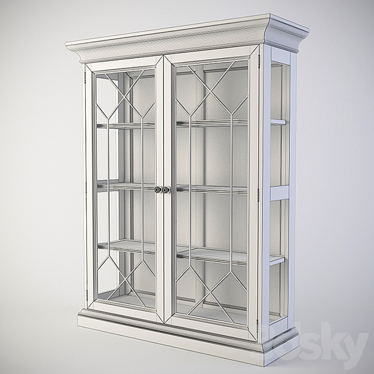 Showcases Bernhardt Antiquarian Display Cabinet (365-816) 3DS Max - thumbnail 2