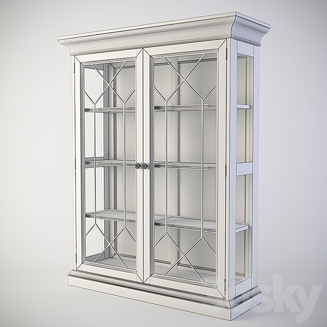 Showcases Bernhardt Antiquarian Display Cabinet (365-816) 3DSMax File - thumbnail 2