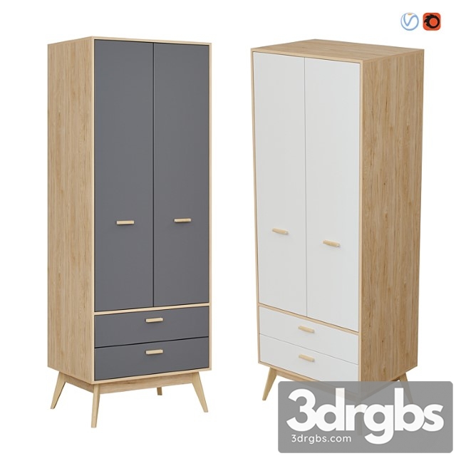 Skandica – horten cabinet 2 doors and 2 drawers - thumbnail 1