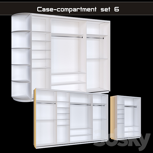 Sliding wardrobe 2.3.4 sections No. 6 3DSMax File - thumbnail 3