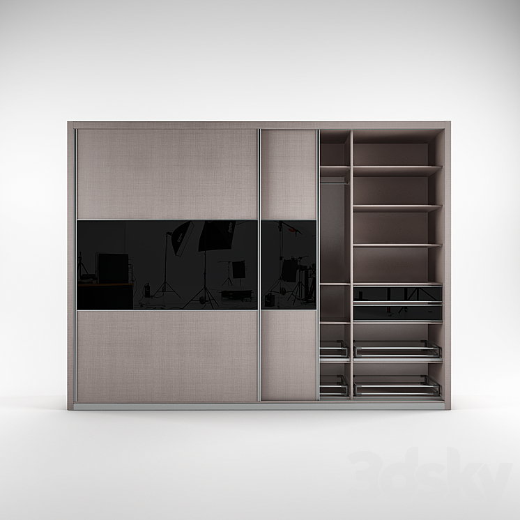 Sliding wardrobe 3DS Max - thumbnail 1