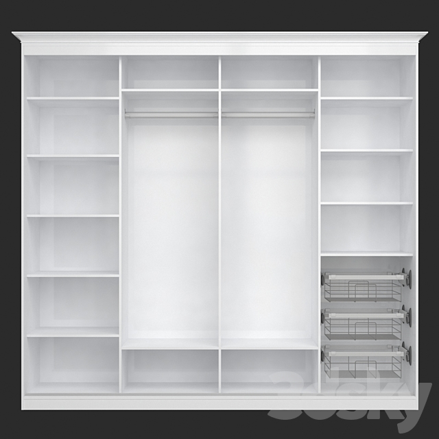 Sliding wardrobe SKM-80 (10) 3ds Max - thumbnail 3