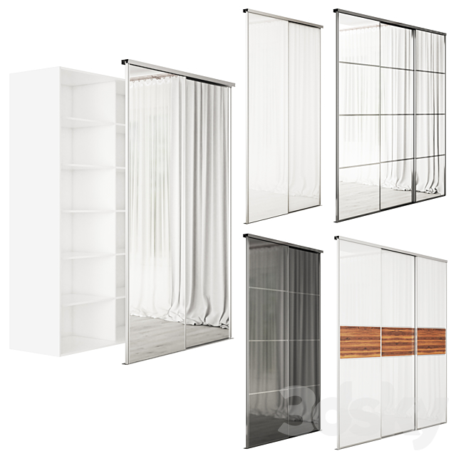 Sliding Wardrobe System 3ds Max - thumbnail 1