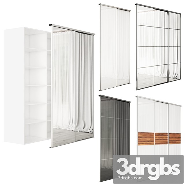 Sliding wardrobe system 3dsmax Download - thumbnail 1