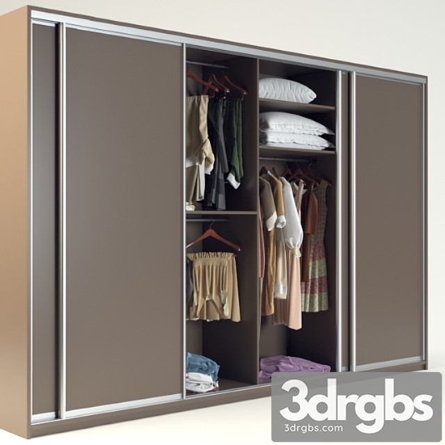 Sliding wardrobe (vray ggx) 3dsmax Download - thumbnail 1