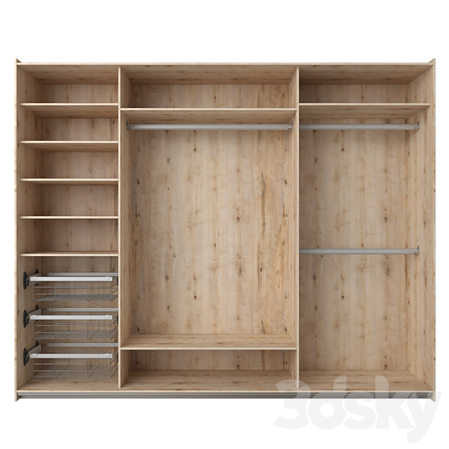 Sliding wardrobe with PS10 Cinetto system (22) 3DS Max Model - thumbnail 3