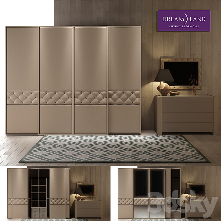 Sliding wardrobes Dolores DREAM LAND 3DS Max - thumbnail 1