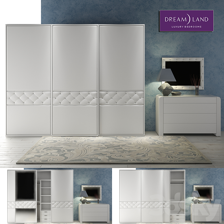 Sliding wardrobes Dolores DREAM LAND 3DS Max - thumbnail 2