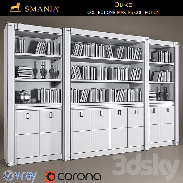 SMANIA DUKE wardrobe 8 doors 3DSMax File - thumbnail 3