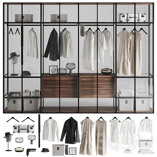 Tumodei Cristal Wardrobe 3DSMax File - thumbnail 1