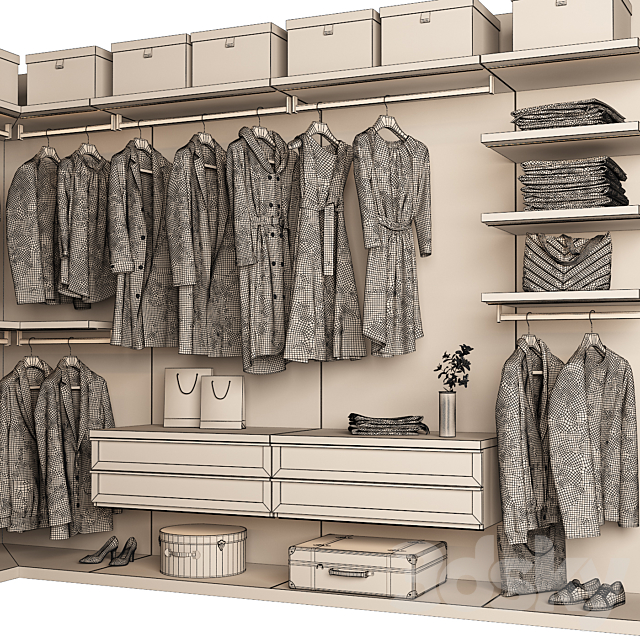 Ubik Poliform Walk-in Closet 1 3DSMax File - thumbnail 4