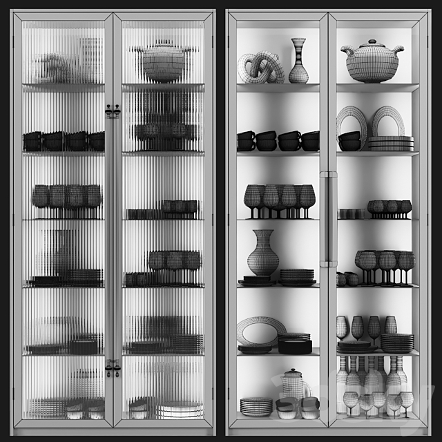 ?upboard with dishes  My Design ?1 3DSMax File - thumbnail 5