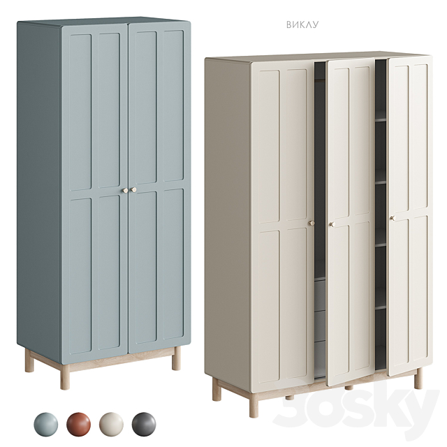 Vikla swing wardrobe Divan.ru 3ds Max - thumbnail 1