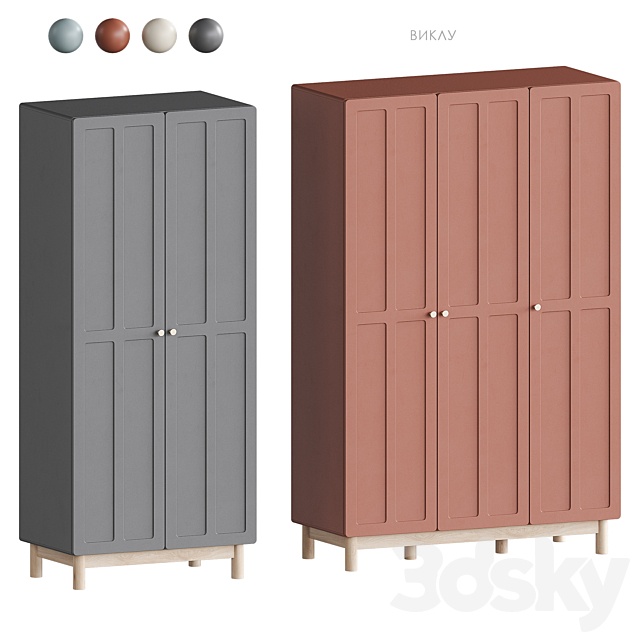 Vikla swing wardrobe Divan.ru 3ds Max - thumbnail 3