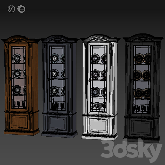 Vintage English Buffet # 2 3ds Max - thumbnail 3