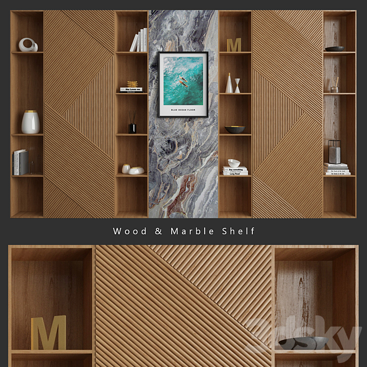 W & M Shelf 3DS Max - thumbnail 1