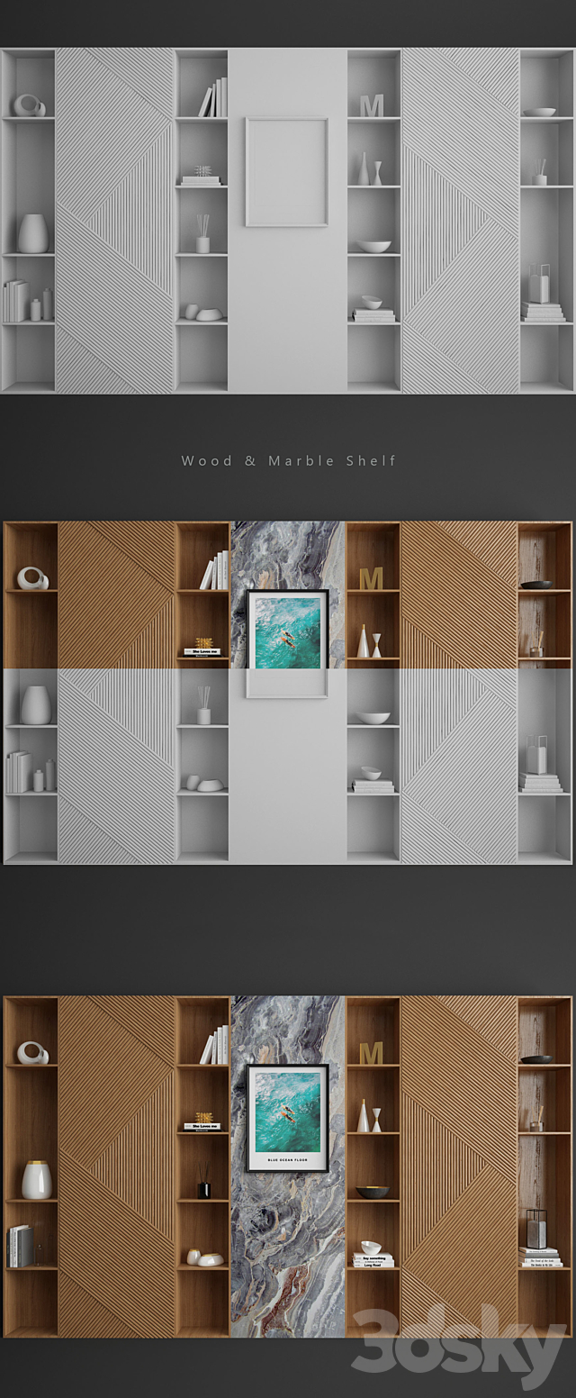 W & M Shelf 3DSMax File - thumbnail 3