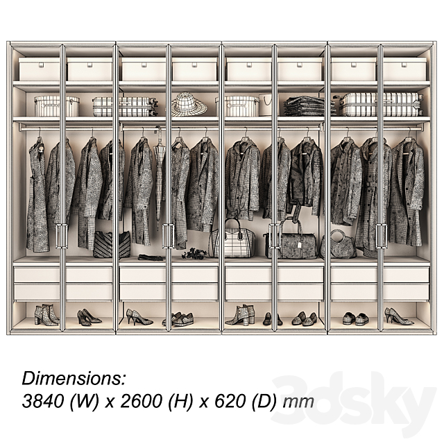 Walk-in Closet 98 part 4 3DSMax File - thumbnail 4