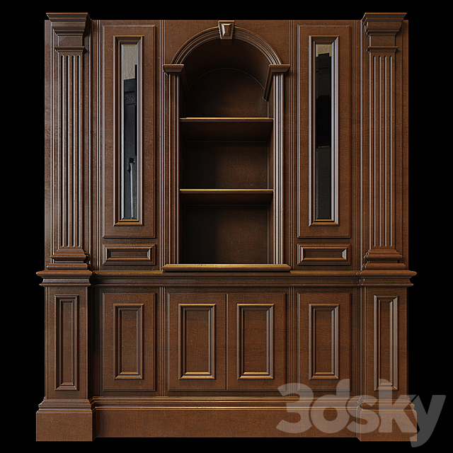 Wall cabinet Clive Christian 3ds Max - thumbnail 1