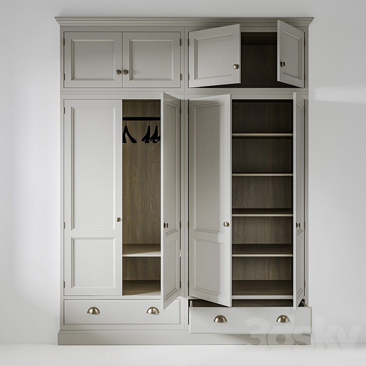 Wardrobe 001 3DS Max Model - thumbnail 2