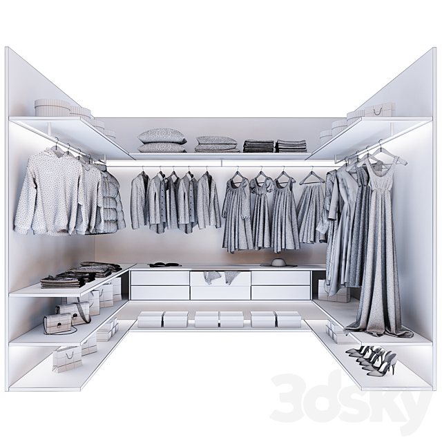 Wardrobe 001 3DS Max Model - thumbnail 5