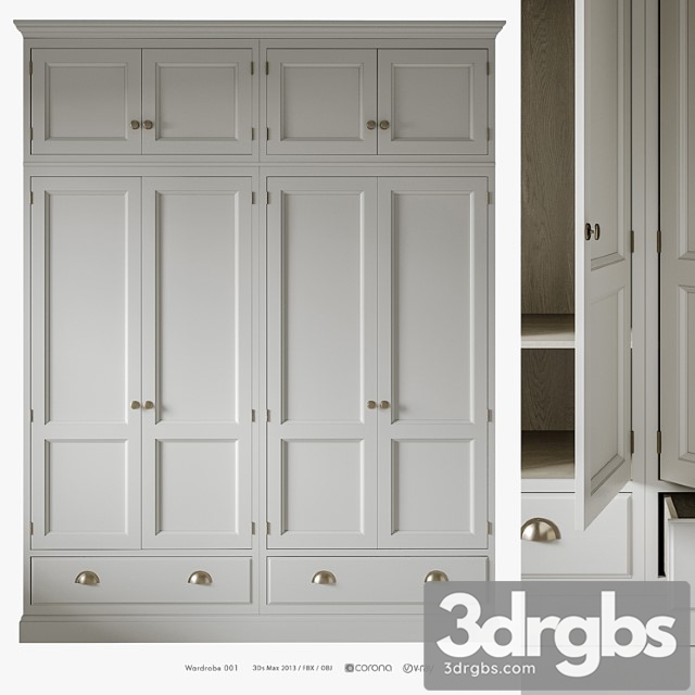 Wardrobe 001 3dsmax Download - thumbnail 1