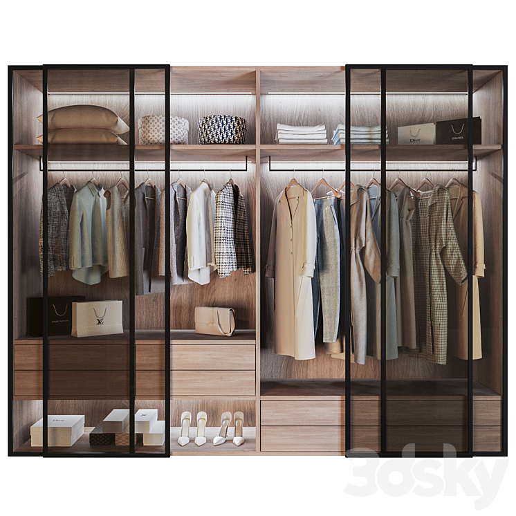 Wardrobe 002 3DS Max Model - thumbnail 1