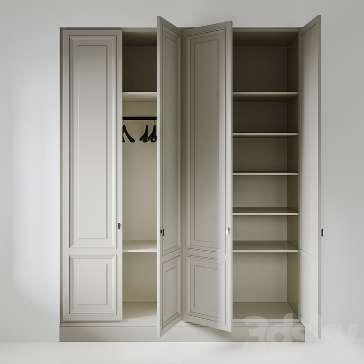 Wardrobe 002 3DS Max Model - thumbnail 2