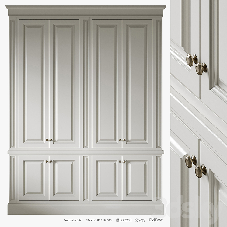 Wardrobe 007 3DS Max Model - thumbnail 1